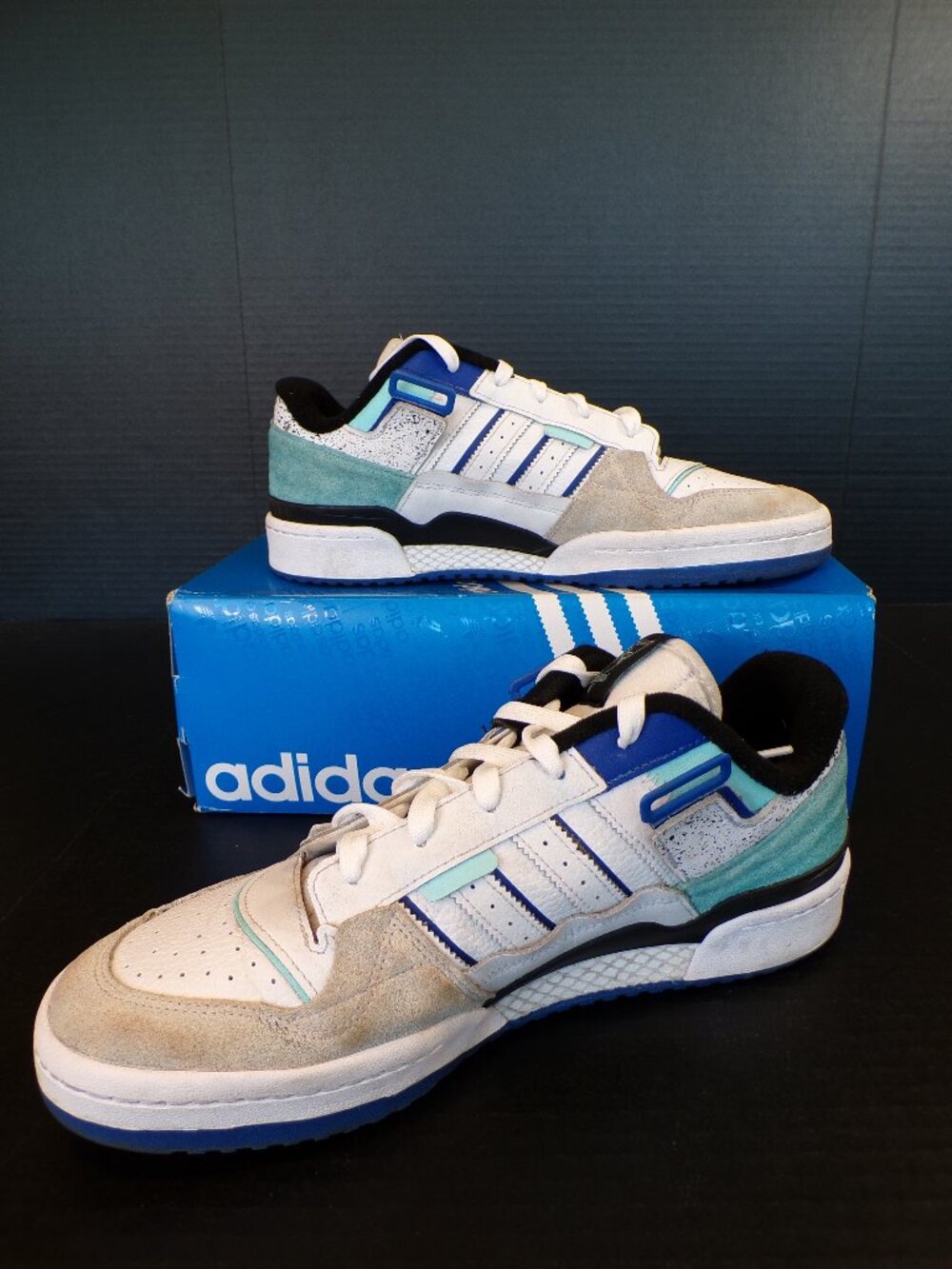 Adidas Forum Exhibit Low 'Tropical Vibes' GY4670 White/Blue/Clear Aqua Size 12